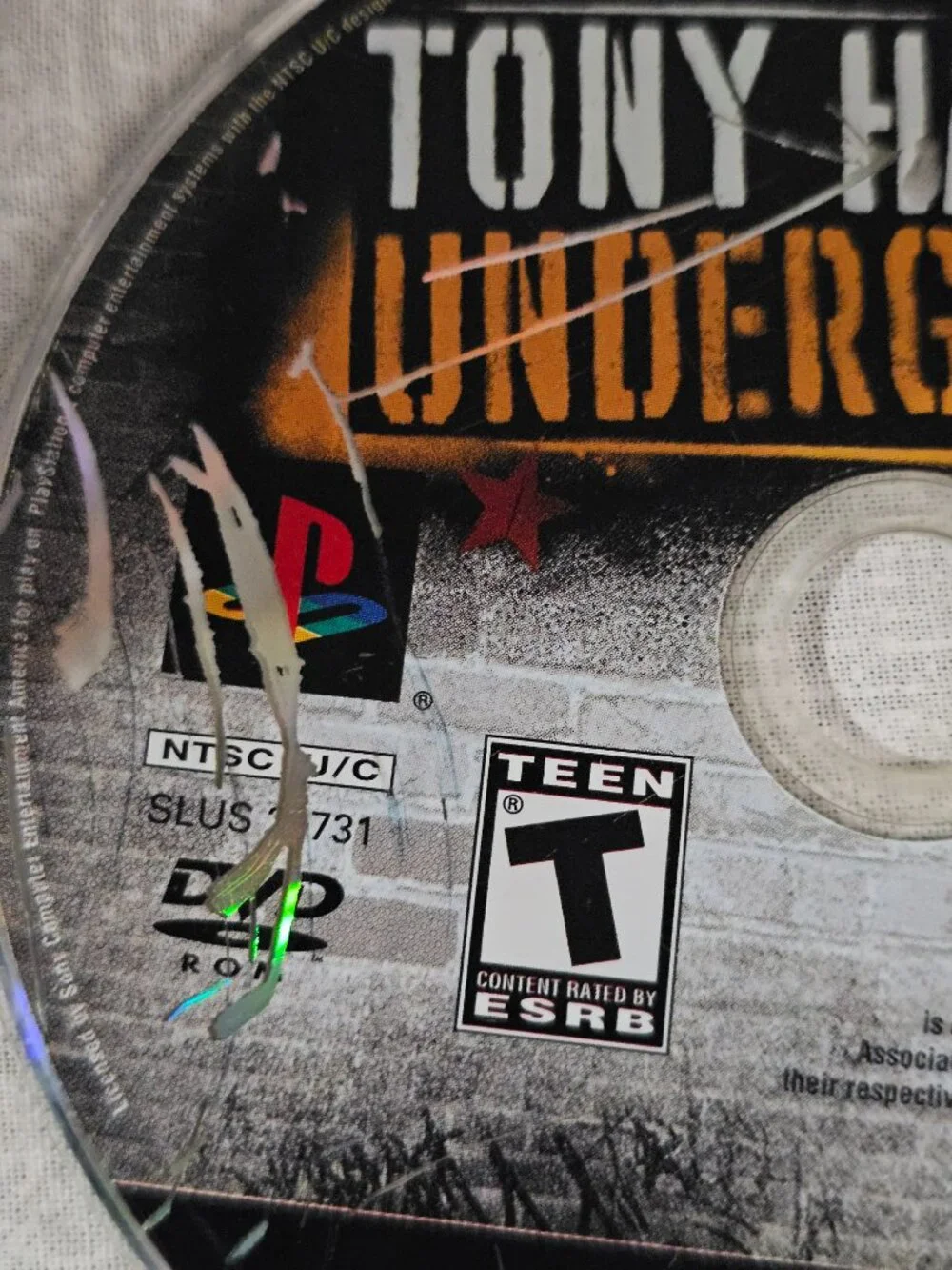 Tony Hawk's Underground PS2 (Sony PlayStation 2, 2003) Disc Good THUG